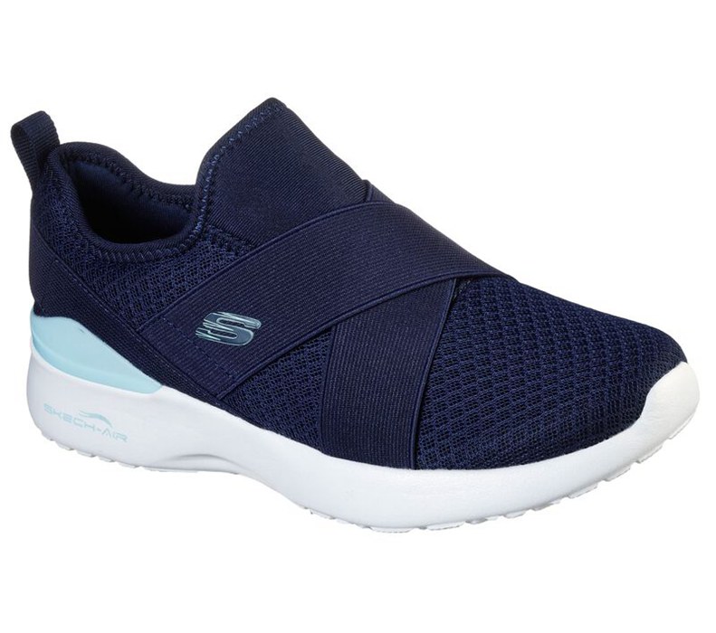 Skechers Dam Marinblå Slip On - Skech-Air Dynamight - Easy Call - Sverige (JZHUS-7524)